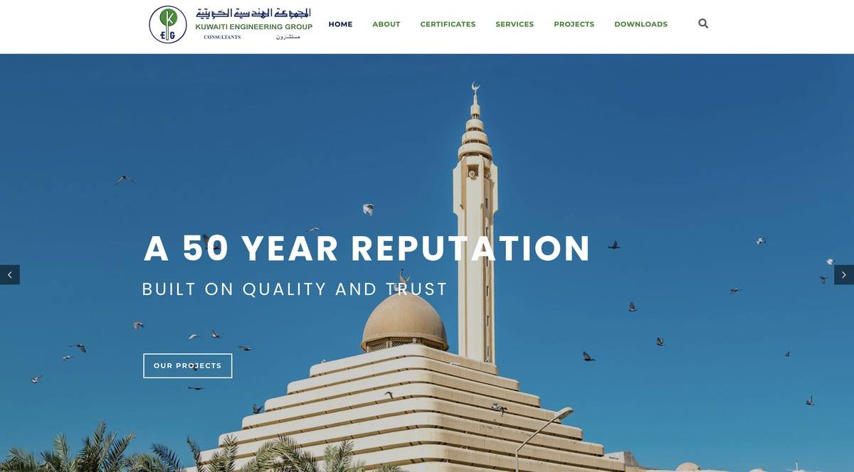 Kuwait Engineering Group — Web Design & SEO screenshot